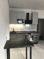 Кухня из ЛДСП Kronospan с торцевыми ручками