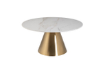 Стол журнальный Garda Decor Garda Decor керамогранит белый d80*40 см