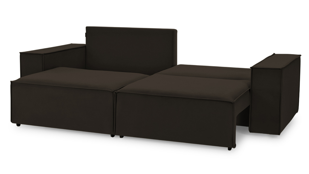 Диван Софт 2 Velutto 24 240*94*80 см, коричневый Велютто Еврокнижка Фиеста