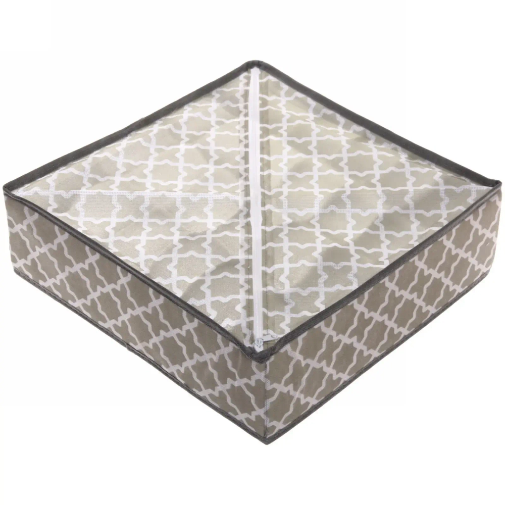 Кофр - органайзер для хранения вещей «ЛОККИ», цвет бежевый, 24 отделения, 32*32*10см