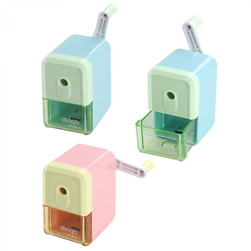 Точилка механическая Alingar, "Яркий офис", 1 отверстие, пластиковый корпус, цвета ассорти, инд. упаковка, 50*75*100 мм