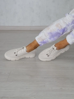 Кроссовки женские летние натуральная кожа