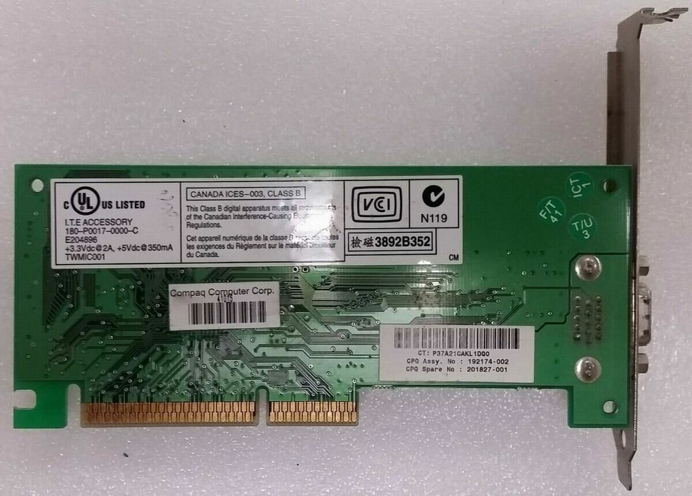 Видеокарта AGP Nvidia Vanta LT AGP 4X 8MB