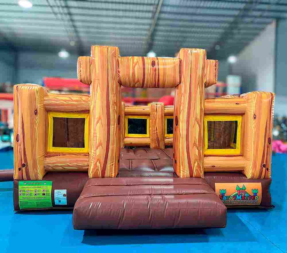 Надувной батут «Лесной Рубеж» для аттракциона Родео, 4*4*2,5 м