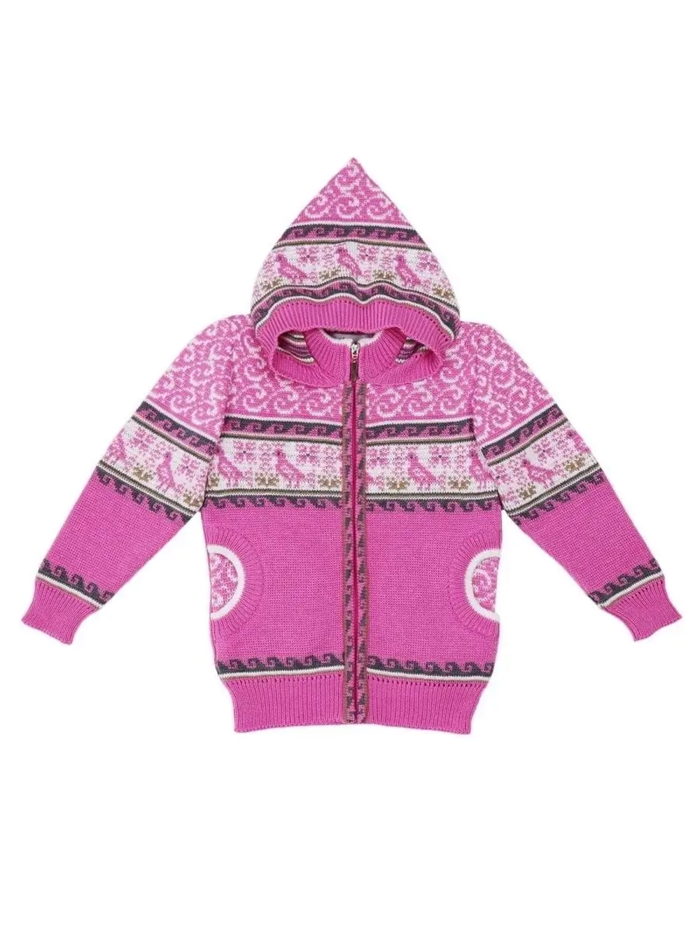 Кофта вязаная с капюшоном