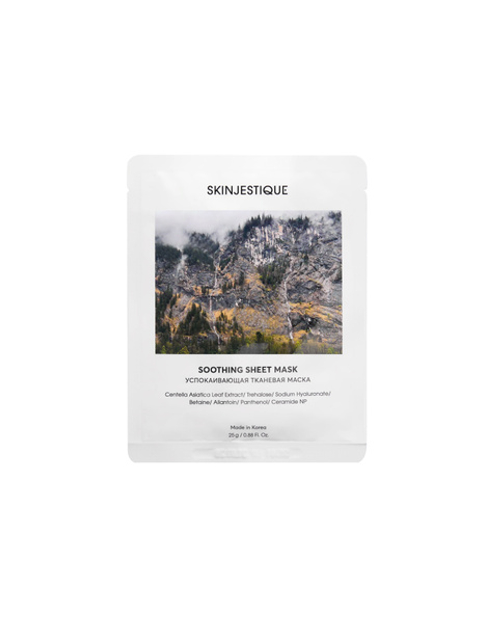 SKINJESTIQUE Успокаивающая тканевая маска Soothing Sheet Mask 1 шт 25мл