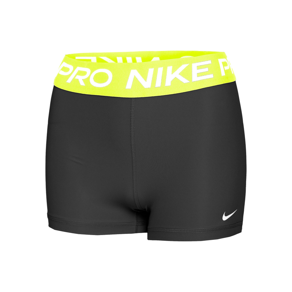 Женские теннисные шорты Nike Performance 365 3in Ball Shorts Women - Black, Neon Yellow