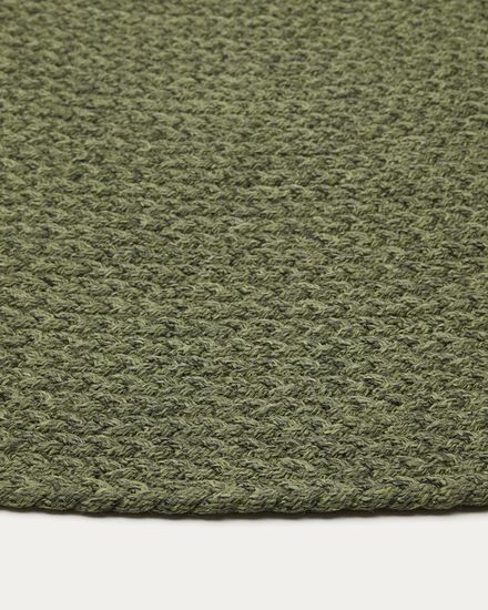 Despas Зеленый круглый ковер из синтетических волокон