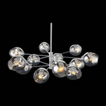 SL1500.103.12 Светильник подвесной ST-Luce Хром/Дымчатый E14 12*40W FOVIA