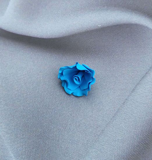 Цветы из латекса (фоамарина) бело-красный 4.5 см, набор 5 штук