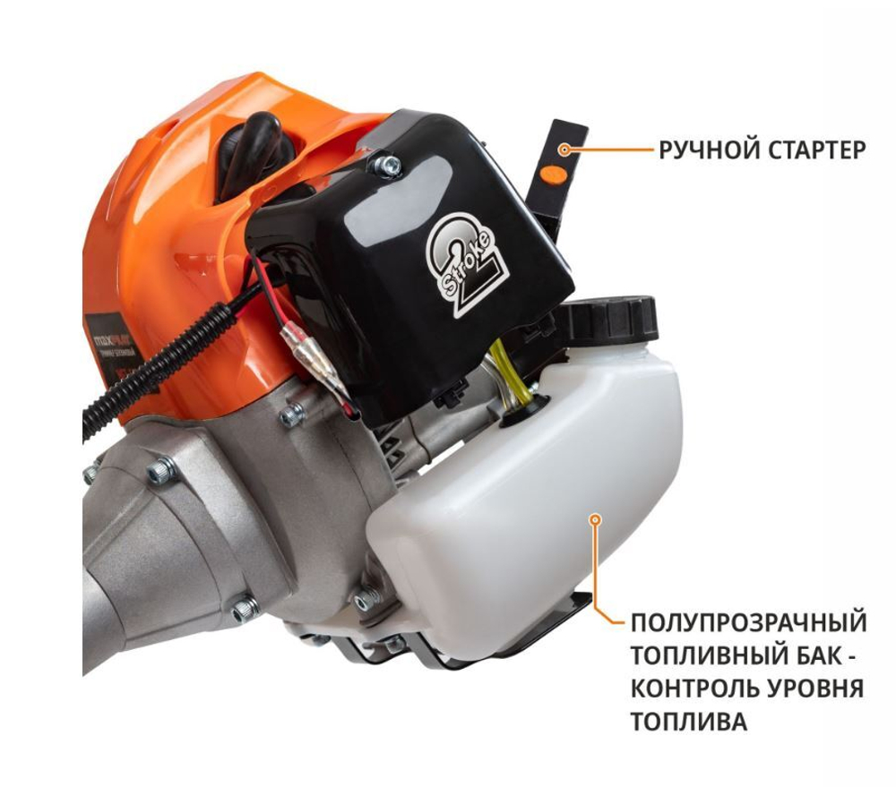Триммер бенз. MGT-52B (2,3л.с,52см3, 2-такт, расшир компл диск40+3-зуб, очки, ранц.рем,нераз штанга)