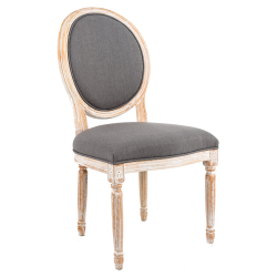 Стул Луи - Туманная луна лен белый жемчуг Объект мечты