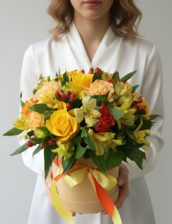 Коробка с цветами Яркие эмоции