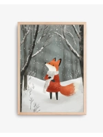 Постер новогодний 30х40 см декор на стену