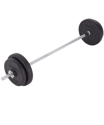 Штанга разборная BB-402, стальной гриф, пластиковые диски, 20 кг