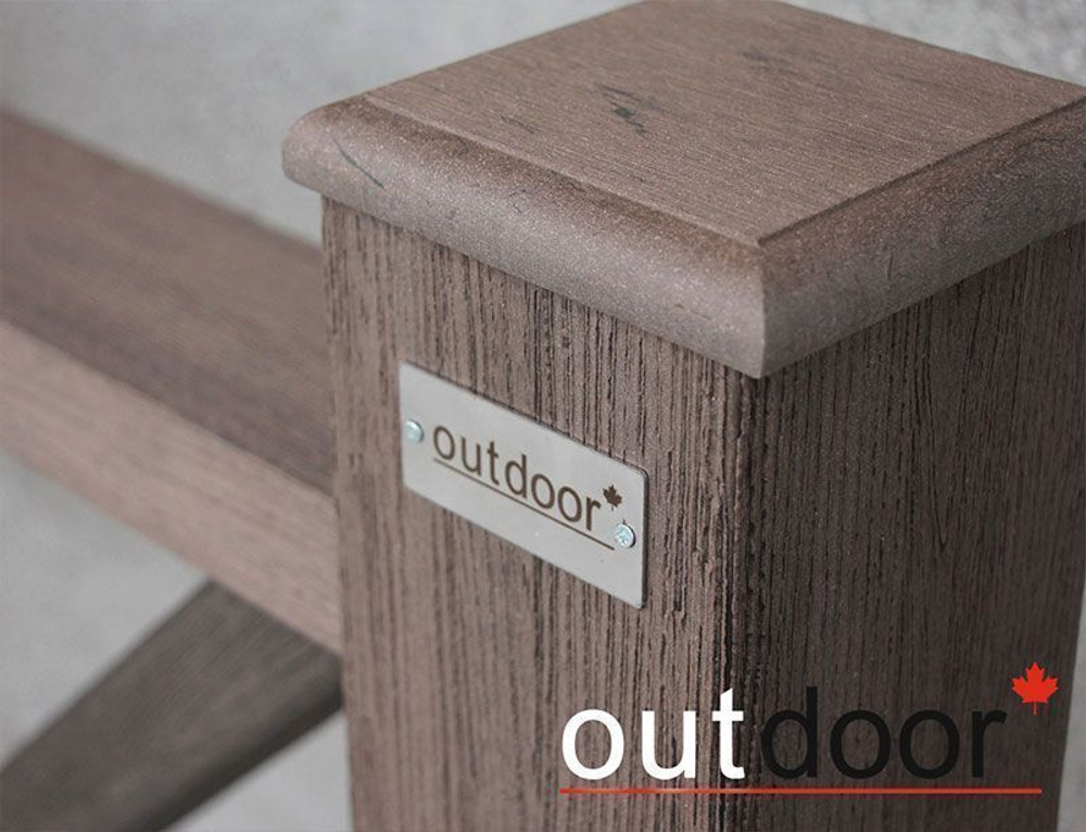 Столб ДПК Outdoor 120*120*3000 мм. STORM BROWN коричневый микс