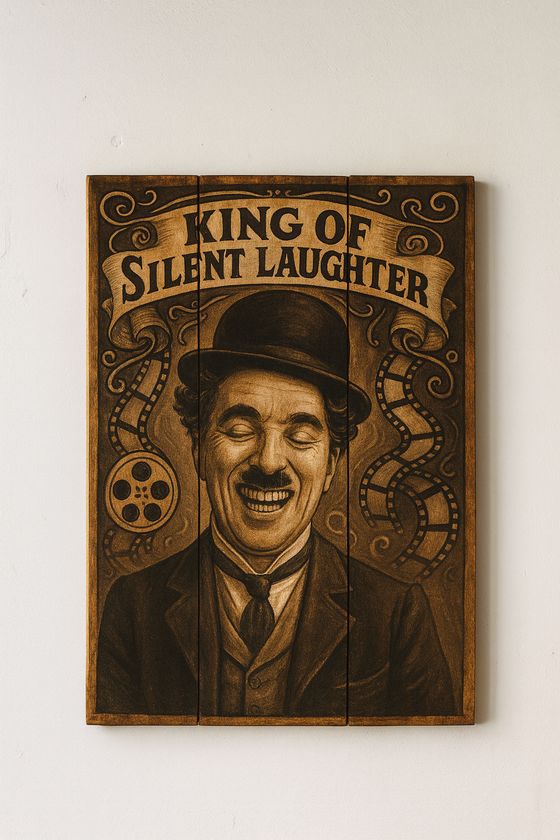 Картина на доске "Чарли" печать ДТФ