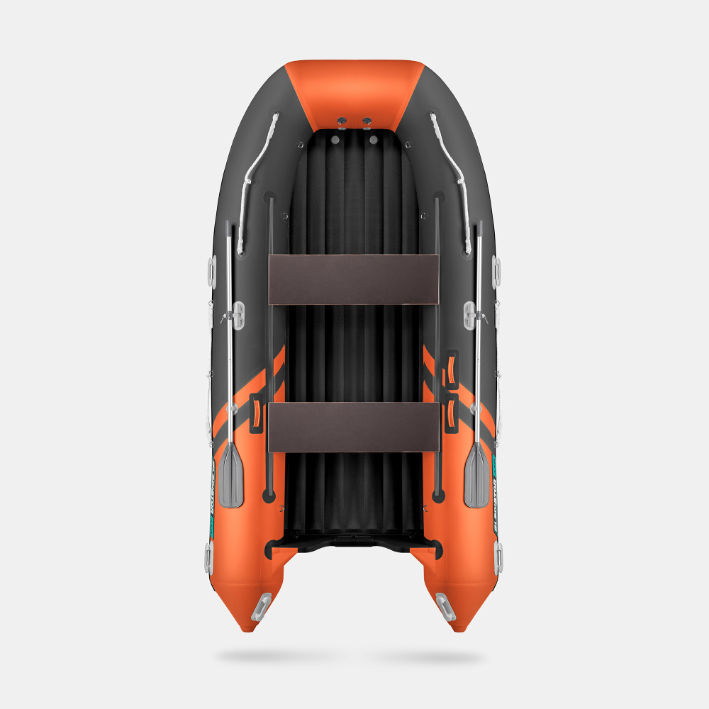 Надувная лодка GLADIATOR E450S оранжево-темносерая