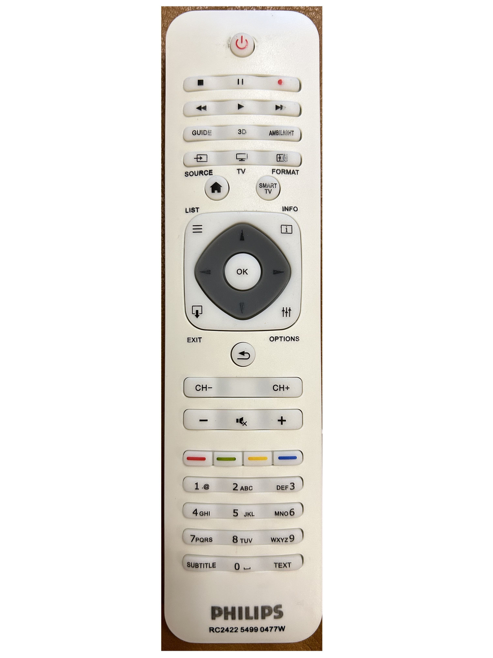 Пульт оригинальный для Philips RC2422 5499 0477W Smart TV / RC242254990477W ORIGINAL