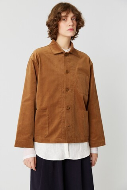 Жакет с тремя карманами из медового вельвета