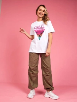 Футболка калифорния california оверсайз белая