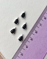 50307-фр Подвеска "Капля мини" с фианитом 10мм, фиолетовый, родий