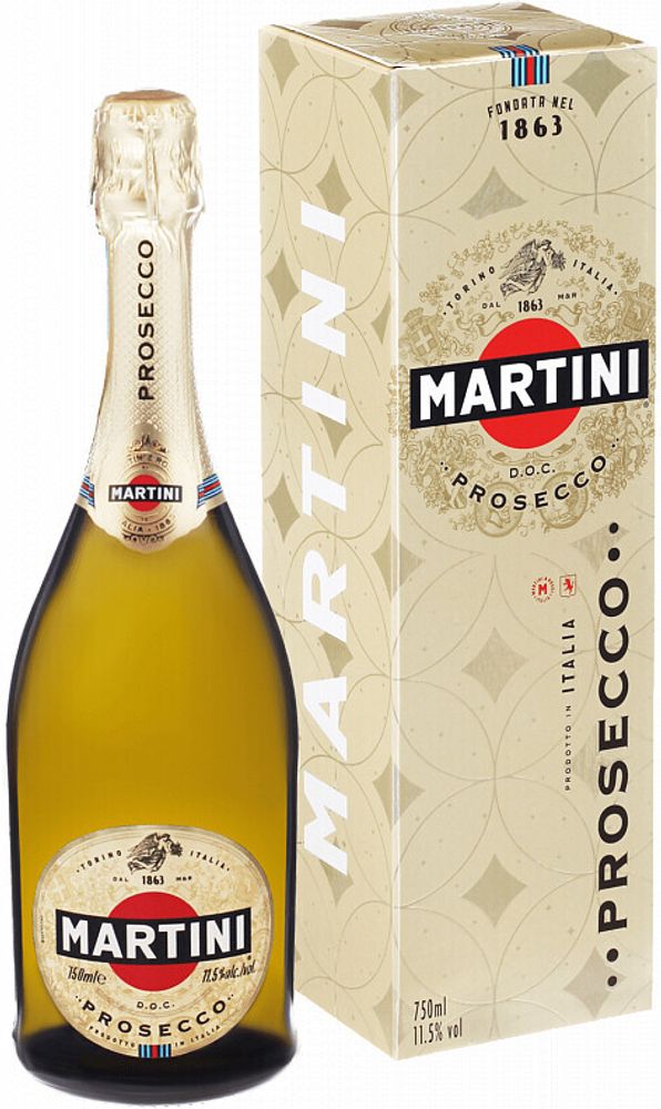 Игристое вино Martini Prosecco gift box, 0,75 л.