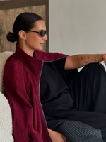 Бомбер «Вельвет» бордо