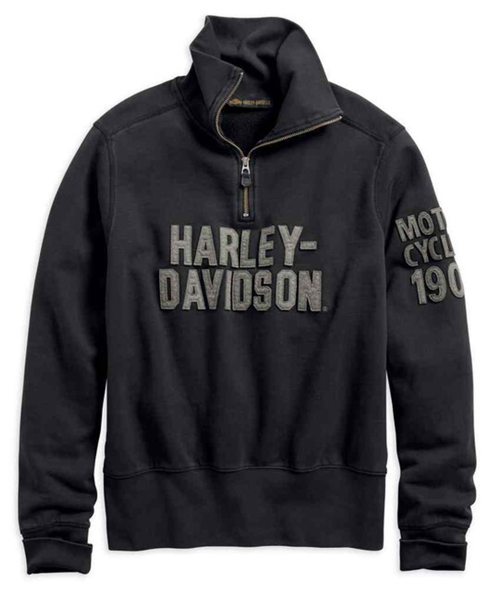 Пуловер Felt Letter 1/4-Zip Slim Fit Pullover Harley-Davidson