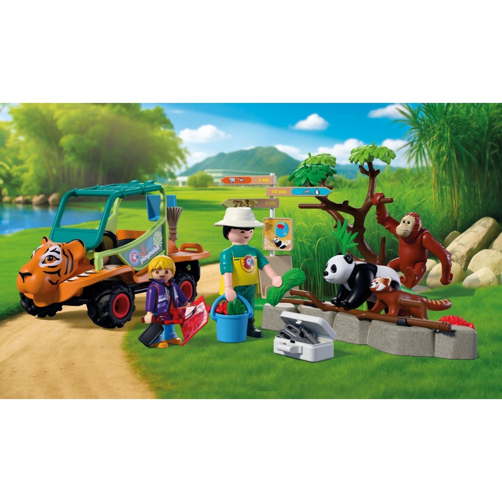 Playmobil - Animals & Friends - Смотритель животных с транспортным средством 72072