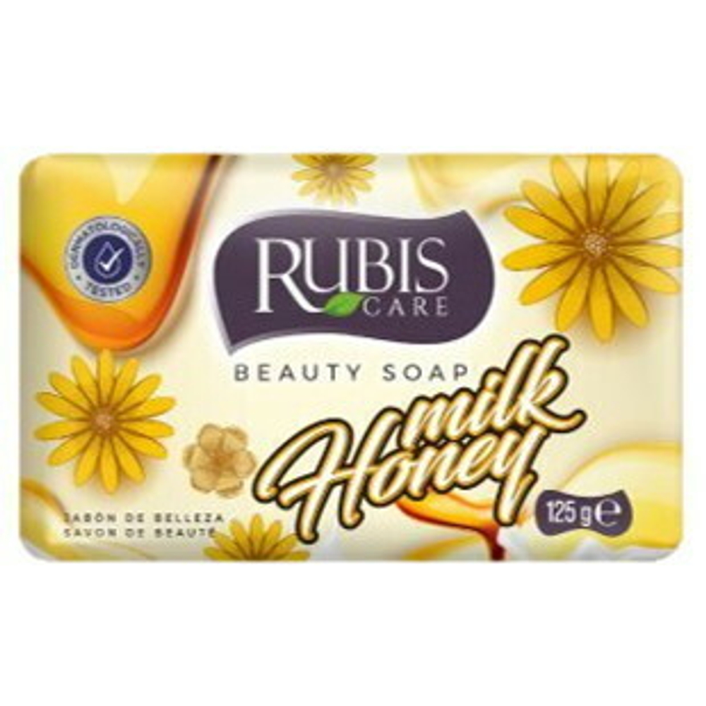 Мыло туалетное твердое RUBIS «Молоко и мед» 125гр