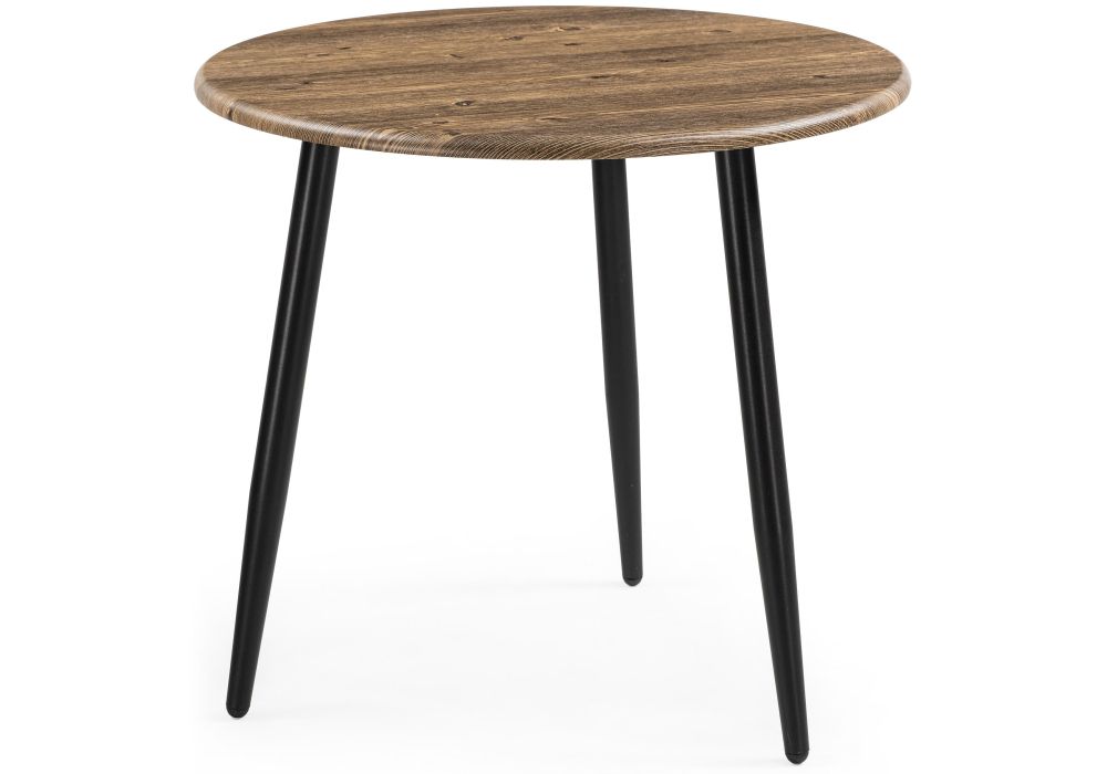 Журнальный столик Амрит 60х56 черный матовый / старое дерево