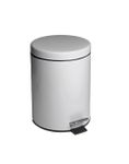 Ведро для мусора с педалью 5 л. нерж. сталь NOFER 09100.05.W белый