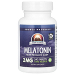 Source Naturals, Мелатонин с замедленным высвобождением, 2 мг, 240 таблеток