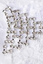 Трусики со стразами белые Joli Chantal (42-46) (Цвет: белый)