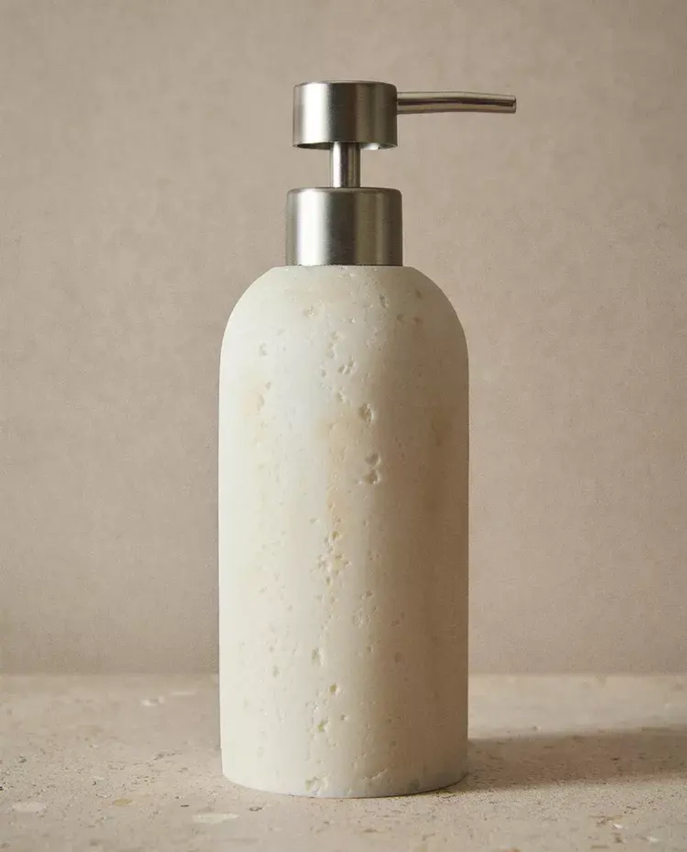 ZARA HOME ДОЗАТОР МЫЛА С МРАМОРНЫМ УЗОРОМ, ЭКРЮ