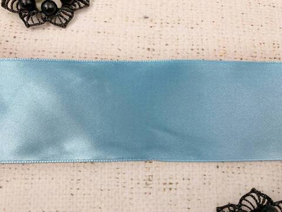 Лента атласная, ш. 5 см, светло-голубой