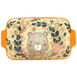Блюдо для запекания " .Bear" 22,5*13*5см. v=600мл. (фарфор) (min 8) (без инд. упак.)