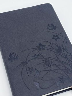 Блокнот 144 л А5 линейка цветы графит (8344-13)