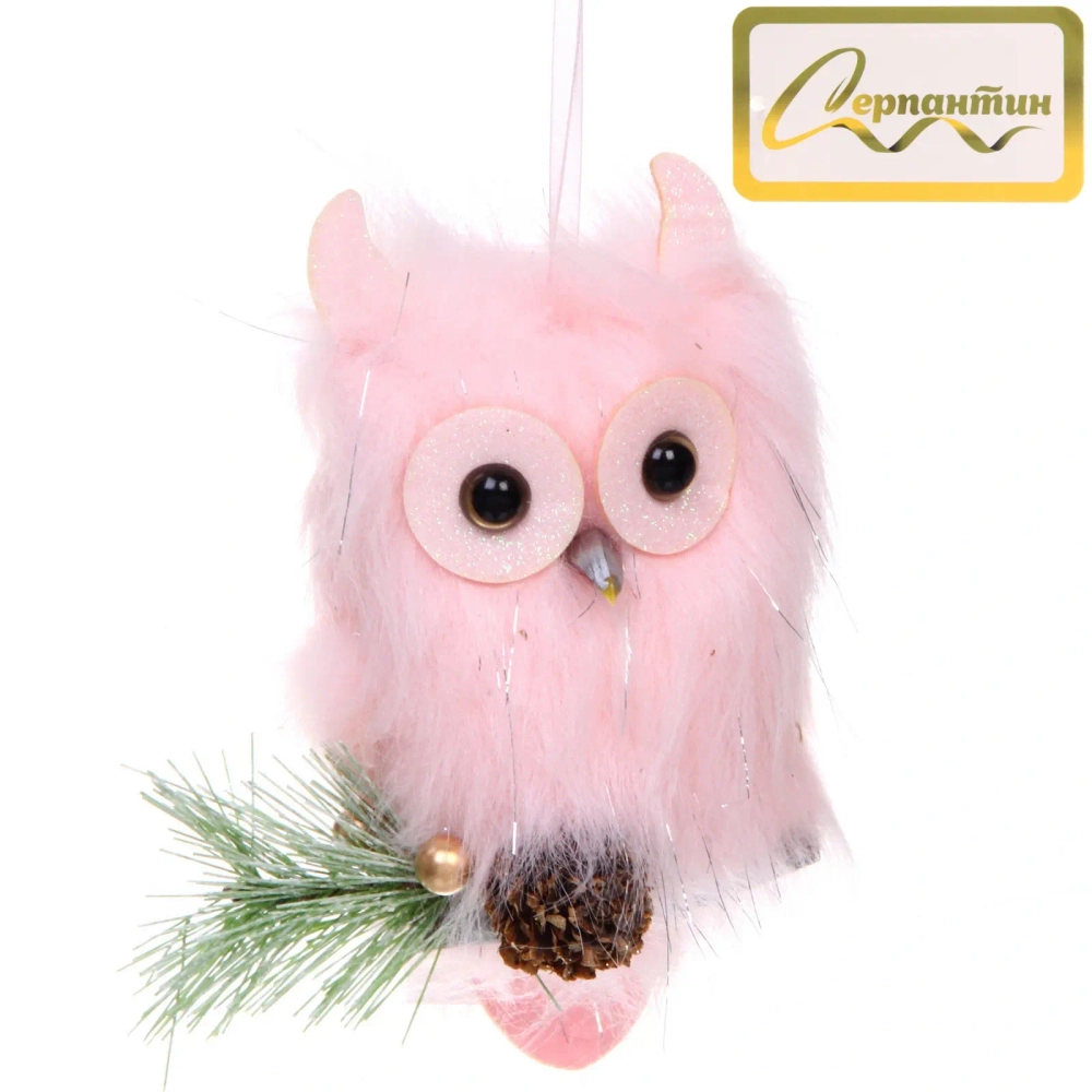 Подвеска «Мудрая совушка» 18*10 см, розовый