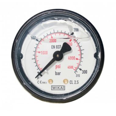 Манометр MTM 300bar, вход-1/8внеш, пластик, тыл.подкл. (арт.22.0235)