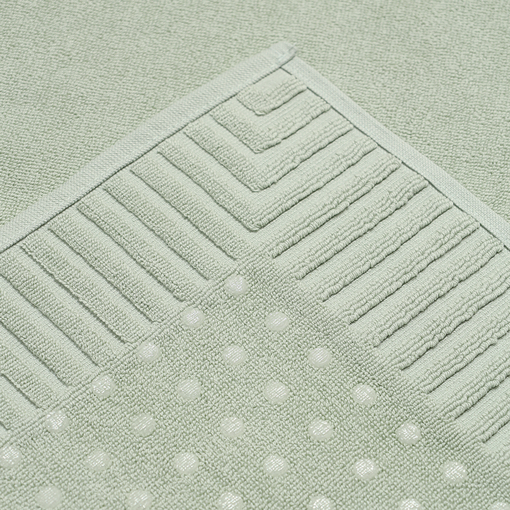 Коврик для ванной с фактурным бортиком мятного цвета из коллекции essential, 50x80 см