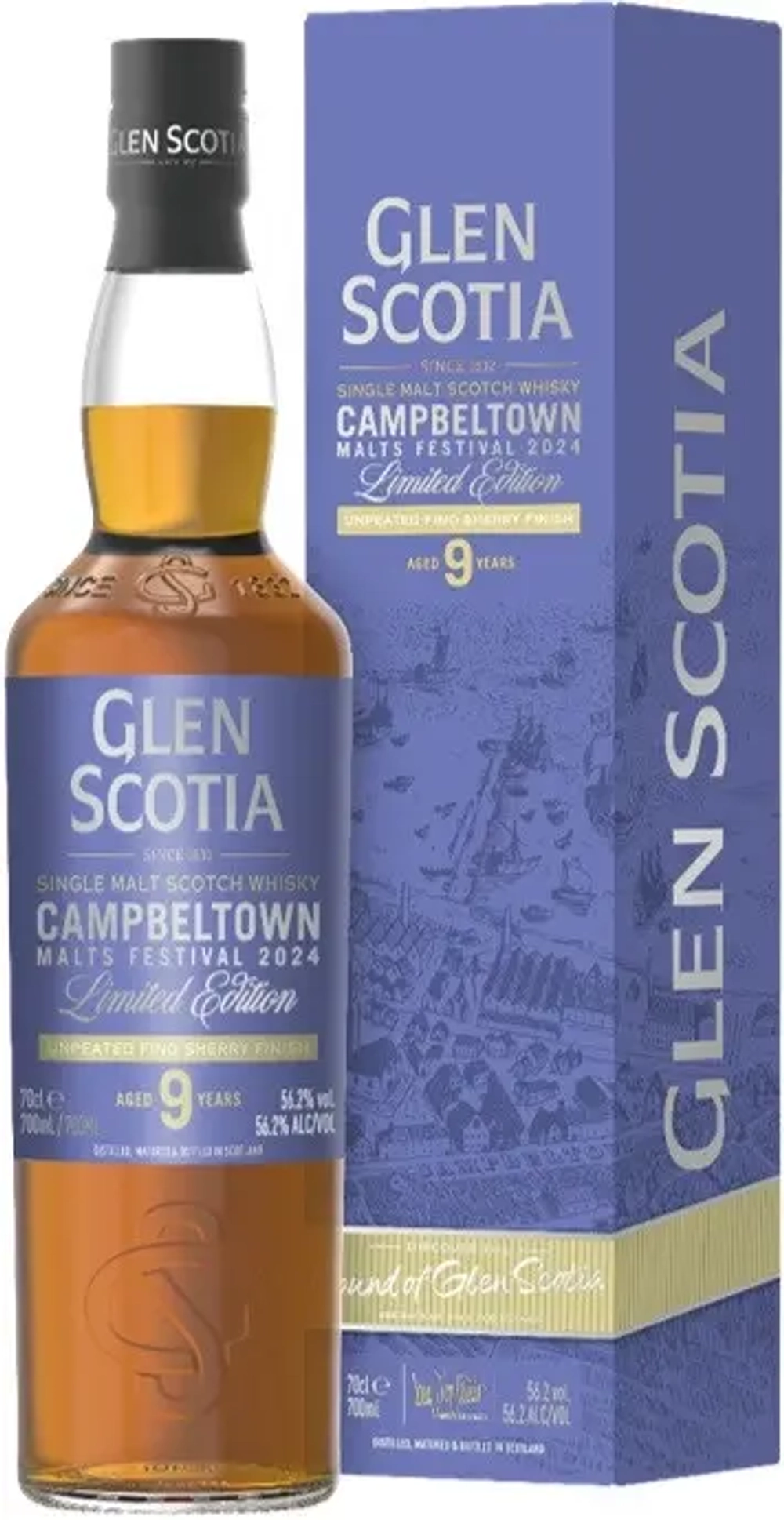 Виски Glen Scotia, Fino Sherry Finish Aged 9 Years, 0.7 л