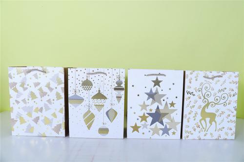 Пакет подарочный "Golden New Year" 30х42 см