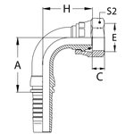 Фитинг DN 06 DKO-L (Г) 16x1.5 10 (90) (накидная гайка)