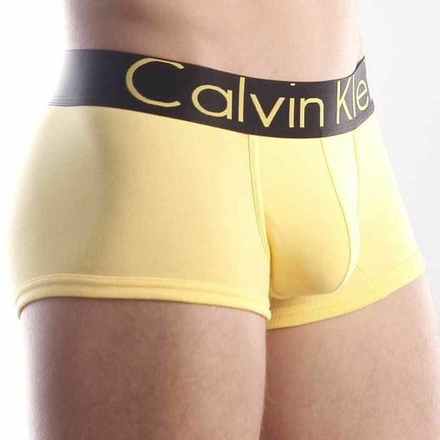 Мужские трусы боксеры желтые с черной резинкой Calvin Klein Yellow Black Waistband Boxer Modal