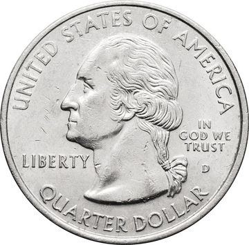 25 центов (1/4 доллара, квотер) 1999 США «Штат Коннектикут» (D)