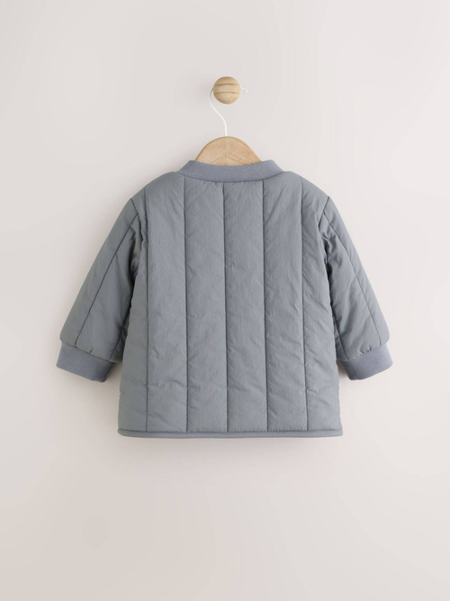 Бомбер утепленный для мальчика Next AU1-019, Серый