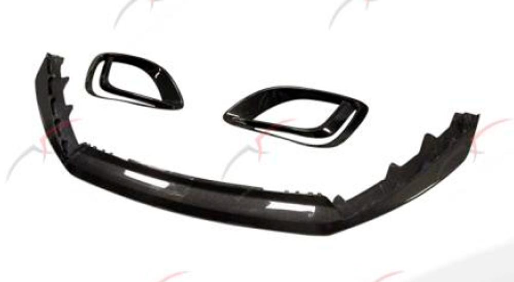 Карбоновая губа переднего бампера в заводском стиле для Jaguar F-Type 2013-2020 Ягуар