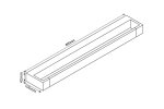 Donolux Led св-к накладной, 17W, L600, W100, H42мм, 2000Lm, Ra80, 3000К, IP44, белый, блок питания в комплекте DL20124R18W1W IP44